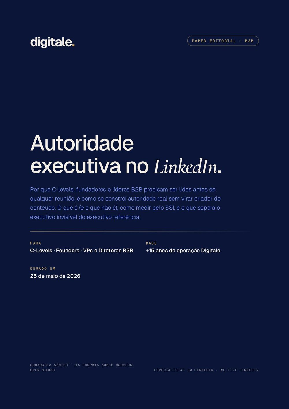 Capa de Autoridade executiva no LinkedIn